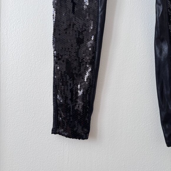 SPANX Sequin Faux Leather Leggings - Picture 7 of 9